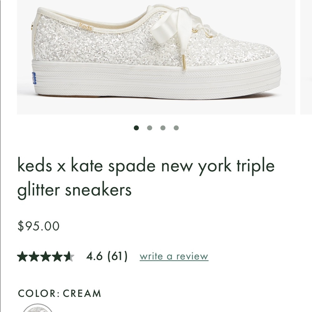 keds x kate spade new york triple glitter sneakers